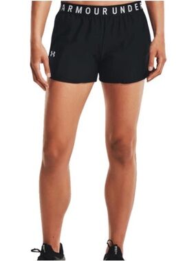 Under Armour Black Women's Athletic Shorts with Branded Waistband